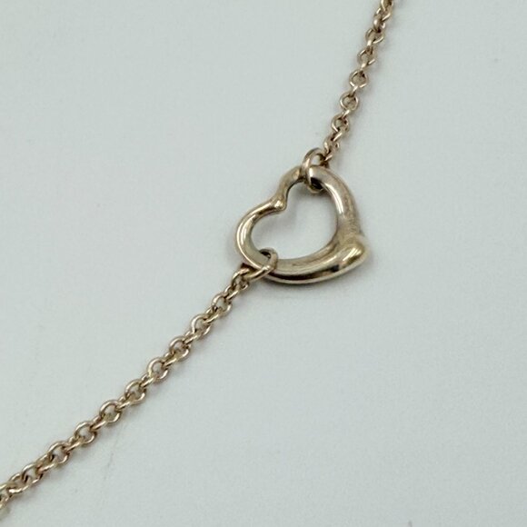 Authentic Tiffany & Co 925 Silver Elsa Peretti Triple Open Heart Necklace - Picture 3 of 8